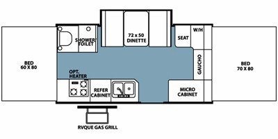 2009 Forest River Flagstaff High Wall Series HW27SC floorplan