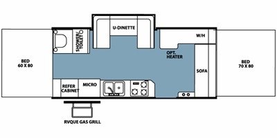 2009 Forest River Flagstaff High Wall Series HW29SC floorplan