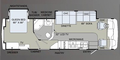 2009 Holiday Rambler Admiral® 33SDD floorplan