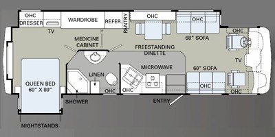 2009 Holiday Rambler Admiral® 35SFD floorplan