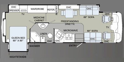 2010 Holiday Rambler Admiral® 35SFD floorplan