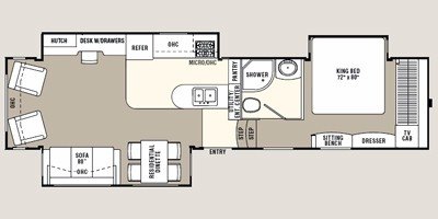 2009 Coachmen Wyoming 362 SITS floorplan