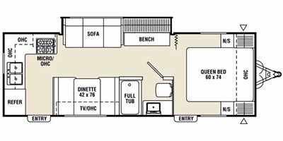 2009 Coachmen Captiva™ Ultra-Lite 265RKS floorplan