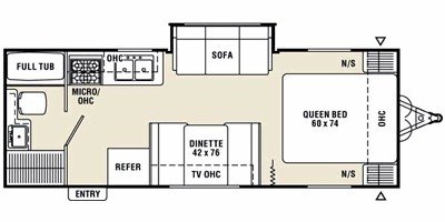 2009 Coachmen Captiva™ Ultra-Lite 242RBQS floorplan