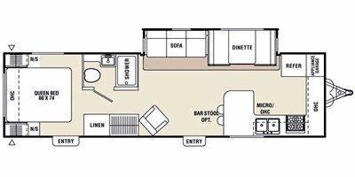 2009 Coachmen Captiva™ Ultra-Lite 288FKS floorplan