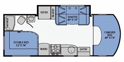 2009 Fleetwood Pulse™ 24D floorplan