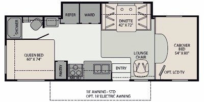 2009 Fleetwood Tioga® 26J floorplan