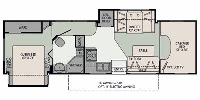 2009 Fleetwood Tioga® 31M floorplan