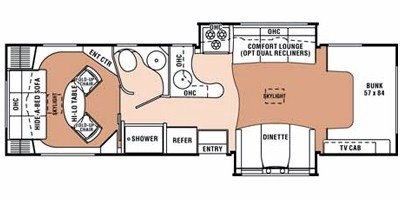 2009 Coachmen Leprechaun 319 DL floorplan