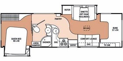 2009 Coachmen Leprechaun 318 DS floorplan