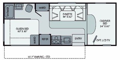 2009 Fleetwood Tioga® Ranger 23B floorplan