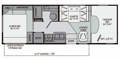 2009 Fleetwood Tioga® Ranger 26Q floorplan