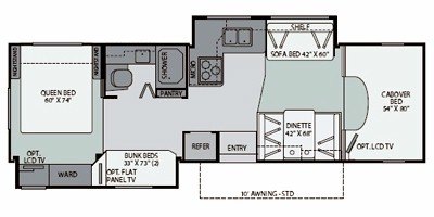 2009 Fleetwood Tioga® Ranger 31N floorplan