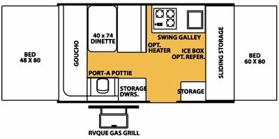 2009 Forest River Rockwood Freedom / LTD 1910 floorplan