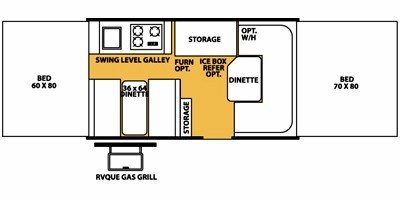 2009 Forest River Rockwood Freedom / LTD 2270 floorplan