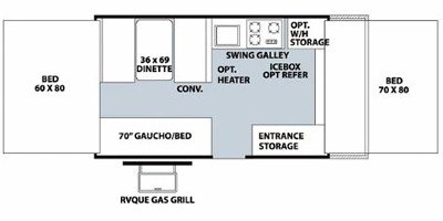 2009 Forest River Rockwood Freedom / LTD 2280BH floorplan