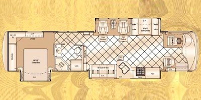 2009 Damon Motor Coach Tuscany 4076 floorplan