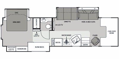 2009 Four Winds Dutchmen Kodiak 36A floorplan