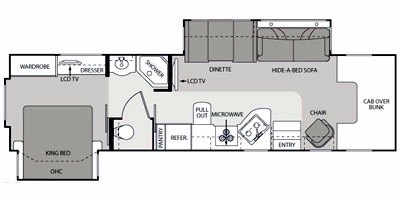 2009 Four Winds Chateau Kodiak 36B floorplan