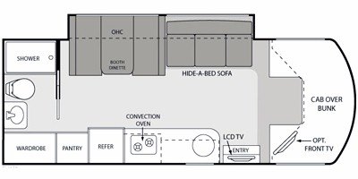 2009 Four Winds Chateau Citation 24SB Sprinter floorplan