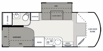 2009 Four Winds Chateau Citation 24SA Sprinter floorplan