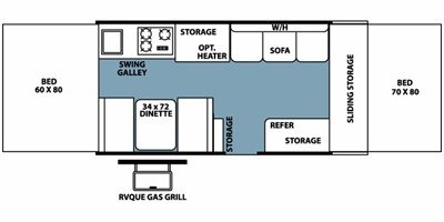 2009 Forest River Rockwood Premier 2307 floorplan