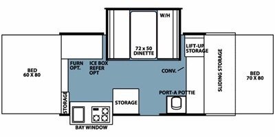 2009 Forest River Flagstaff Classic 425D floorplan