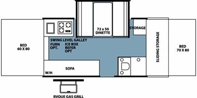 2009 Forest River Flagstaff Classic 625D floorplan