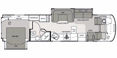 2009 Four Winds Hurricane 34U floorplan