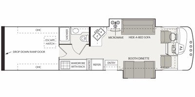 2009 Four Winds Hurricane 34Y floorplan