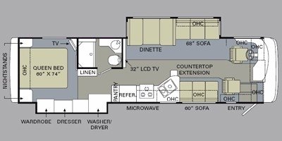 2009 Monaco Lapalma® 34SBD floorplan