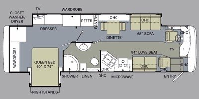 2009 Monaco Lapalma® 36SFD floorplan