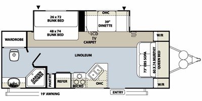 2009 Forest River Rockwood Ultra Lite 2501SS floorplan