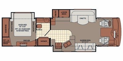 2009 Fleetwood Expedition® 34H floorplan