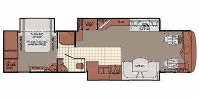 2010 Fleetwood Expedition® 38Y floorplan