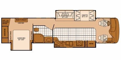 2009 Fleetwood Bounder® Diesel 36D floorplan