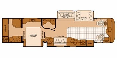 2010 Fleetwood Bounder® Diesel 38F floorplan