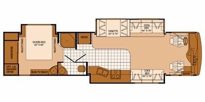 2010 Fleetwood Bounder® Diesel 38S floorplan