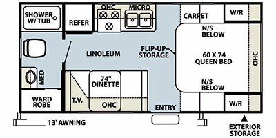 2009 Forest River Rockwood Mini Lite 2104 floorplan