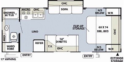 2010 Forest River Rockwood Mini Lite 2502S floorplan