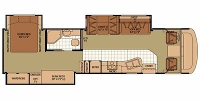 2009 Fleetwood Terra® LX 34B floorplan