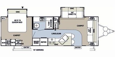 2009 Forest River Rockwood Signature Ultra Lite 8292BDS floorplan