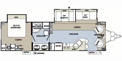 2009 Forest River Rockwood Signature Ultra Lite 8319SS floorplan