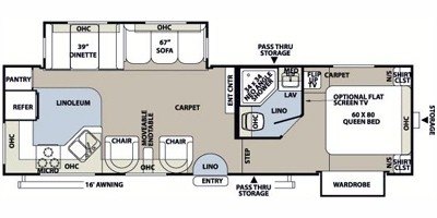 2009 Forest River Rockwood Signature Ultra Lite 8280WS floorplan