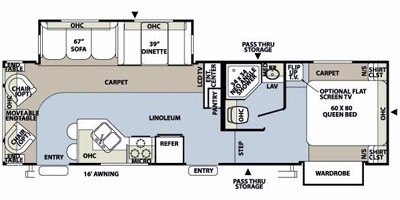 2009 Forest River Rockwood Signature Ultra Lite 8285WS floorplan