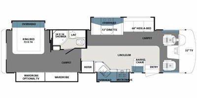 2009 Forest River Georgetown 357QS floorplan