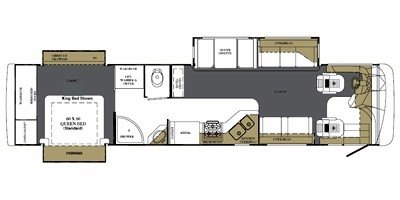 2009 Forest River Berkshire 390TS floorplan