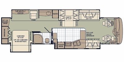 2009 Fleetwood Excursion™ 39R floorplan