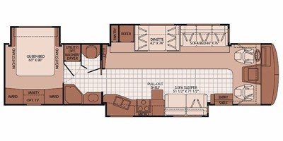 2009 Fleetwood Bounder® 38P floorplan