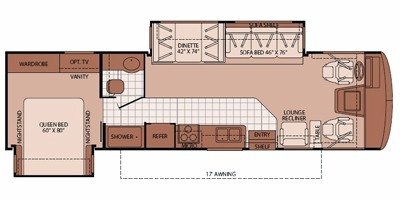 2009 Fleetwood Bounder® 32W floorplan